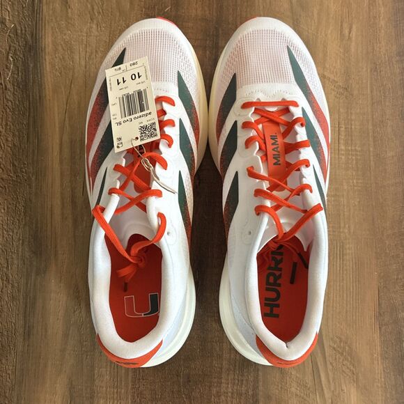 Adidas Adizero EVO SL Miami Hurricanes Men Size 10 Running Shoes JQ2148